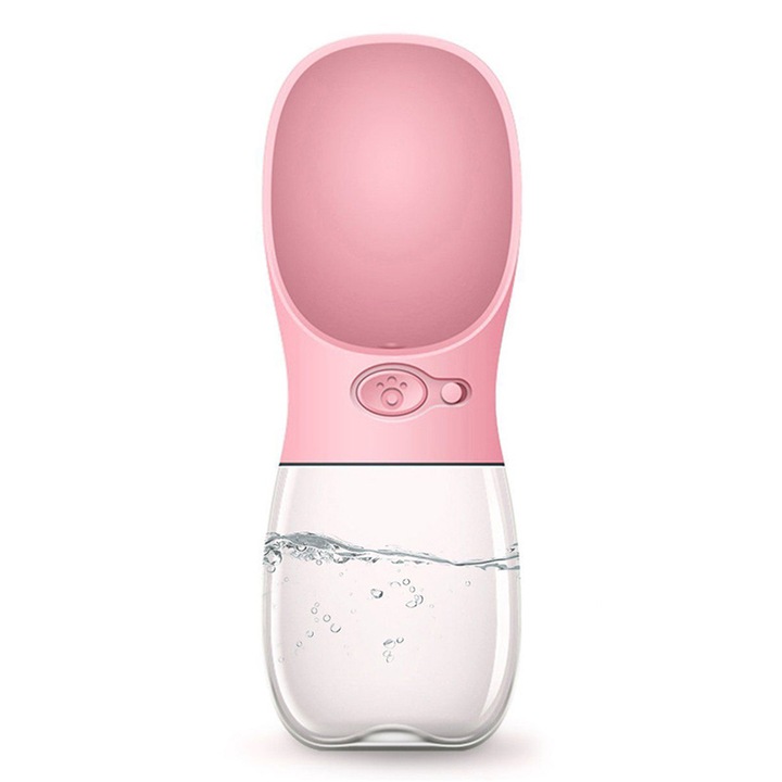 Adapatoare pentru catei, Bomstom, Policarbonat, 350 ml, 208 x 75 mm, Roz