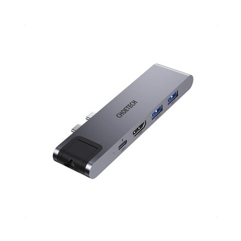 Statie de andocare Choetech pentru adaptor Apple MacBook Pro HUB USB tip C 7in2 100W PD gri (HUB-M24) - 4976878 Statie de andocare Choetech pentru adaptor Apple MacBook Pro HUB USB tip C 7in2 100W PD gri (HUB-M24) - 4976878