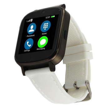 Smartwatch Bluetooth, SoVogue, slot SIM functie telefon, Android/iOS, camera 2MP, LCD 1.54'' tactil, alb Smartwatch Bluetooth, SoVogue, slot SIM functie telefon, Android/iOS, camera 2MP, LCD 1.54'' tactil, alb
