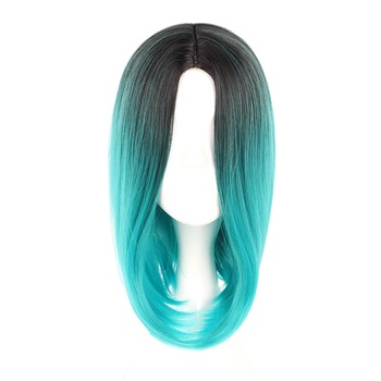 Peruca de petrecere turcoaz ombre, marime universala Peruca de petrecere turcoaz ombre, marime universala