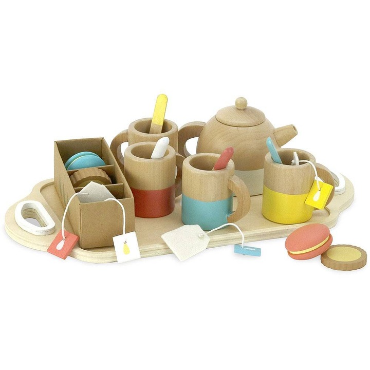 Set de Ceai cu 31 piese din lemn