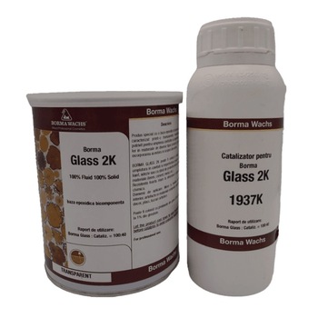 Set rasina epoxidica bicomponenta ultra transparenta, Borma Wachs, Glass 2K, 1,4 L Set rasina epoxidica bicomponenta ultra transparenta, Borma Wachs, Glass 2K, 1,4 L