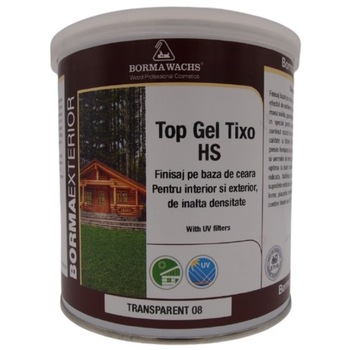 Finisaj decorativ pe baza de ceara, de inalta densitate, Borma Wachs, Top Gel Tixo HS, transparent, 750 ml Finisaj decorativ pe baza de ceara, de inalta densitate, Borma Wachs, Top Gel Tixo HS, transparent, 750 ml