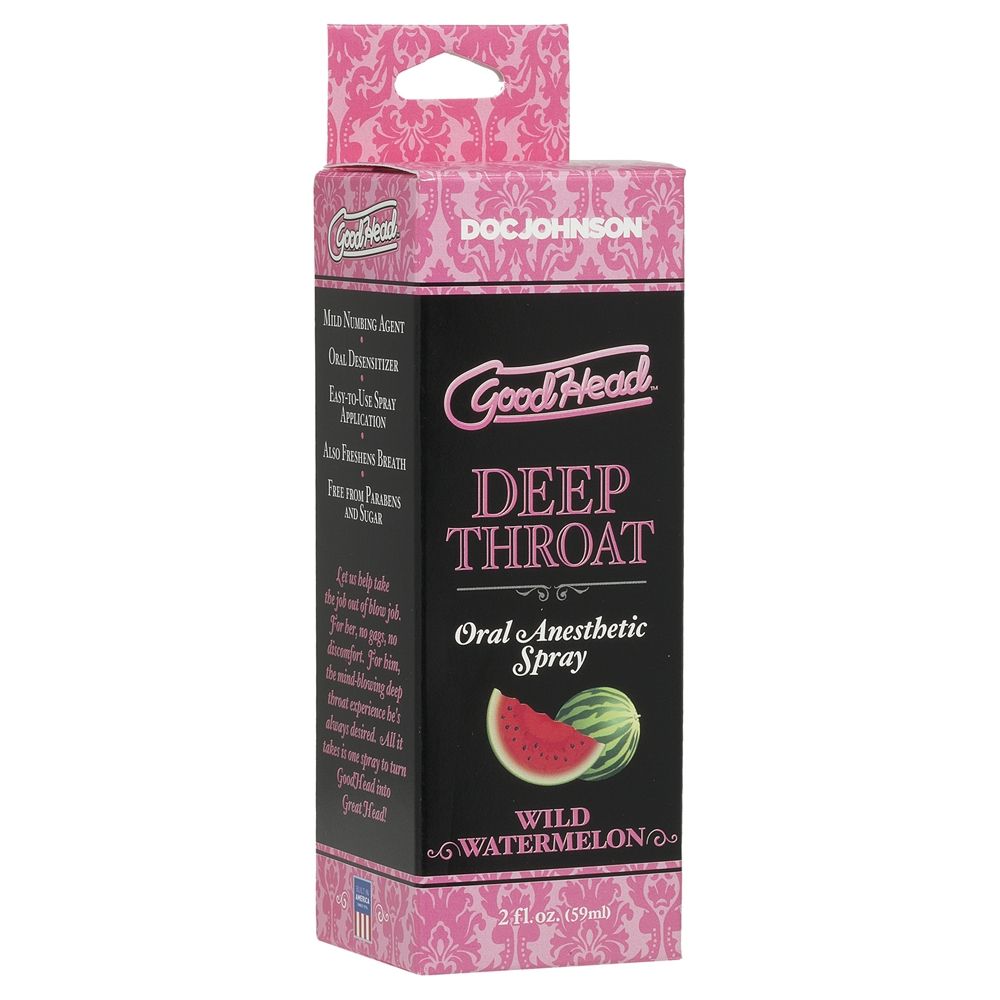 Spray pentru sex oral adanc, GoodHead Deep Throat Spray, aroma pepene, 59 ml