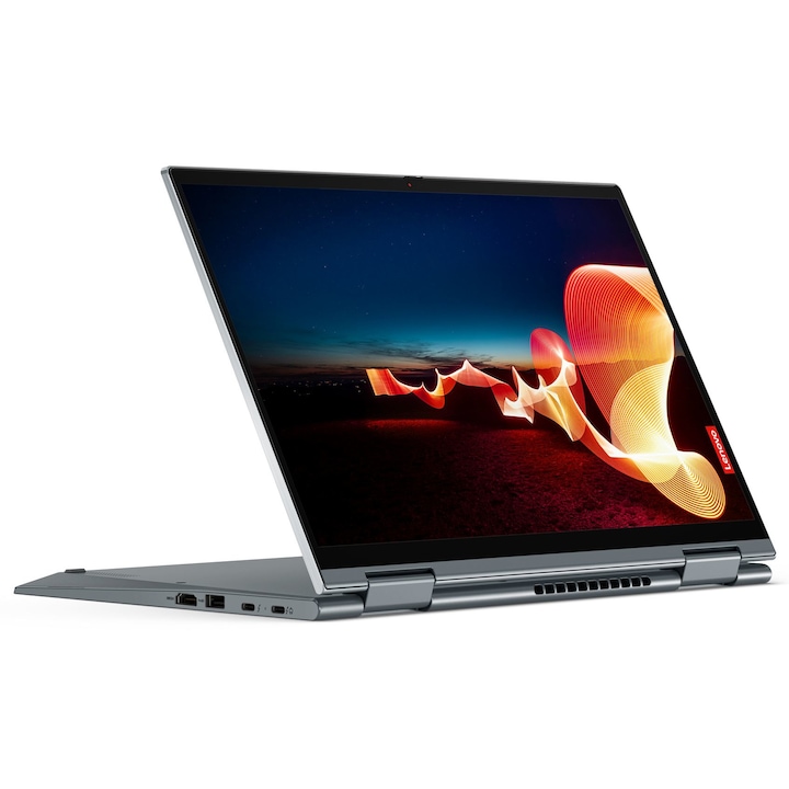 Laptop 2 in 1 Lenovo ThinkPad X1 Yoga Gen 6, 14" 1920x1200 IPS 500nits Touch Screen, Intel Core i5-1135G7 4-core, 16 GB DDR4, 256 GB SSD m2 PCIe, Intel Iris Xe Graphics, Aluminium Body 1.40 kg, Windows 11 Pro, Storm Grey, Nano-SIM card slot, 4G LTE CAT12