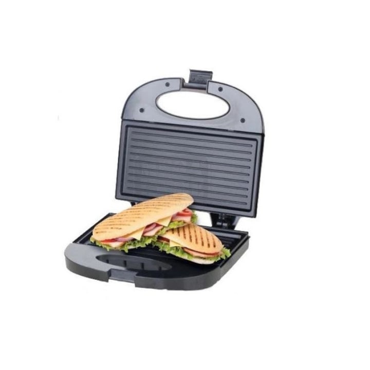 Тостер за сандвичи Muhler MH778 L, 750W, светлинен индикатор, грил плоча, черен