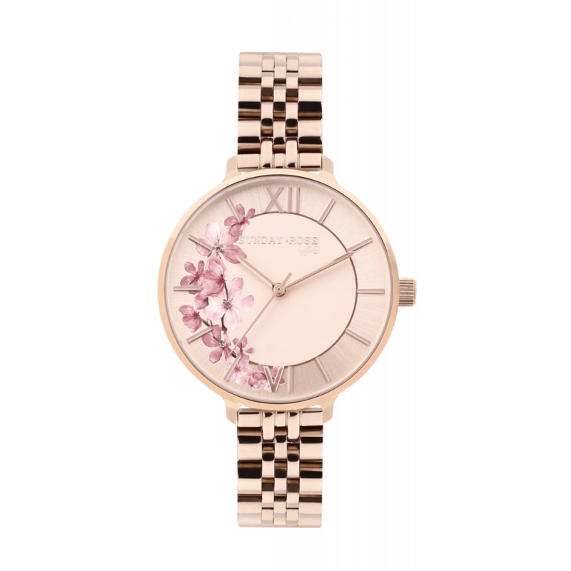 Ceas de dama JDV Sunday Rose Spirit Rose Gold SUN-S11, Auriu