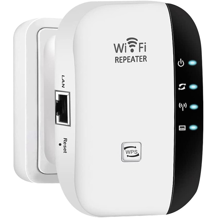 Amplificator internet wireless, WiFi, 300 Mbps, Alb
