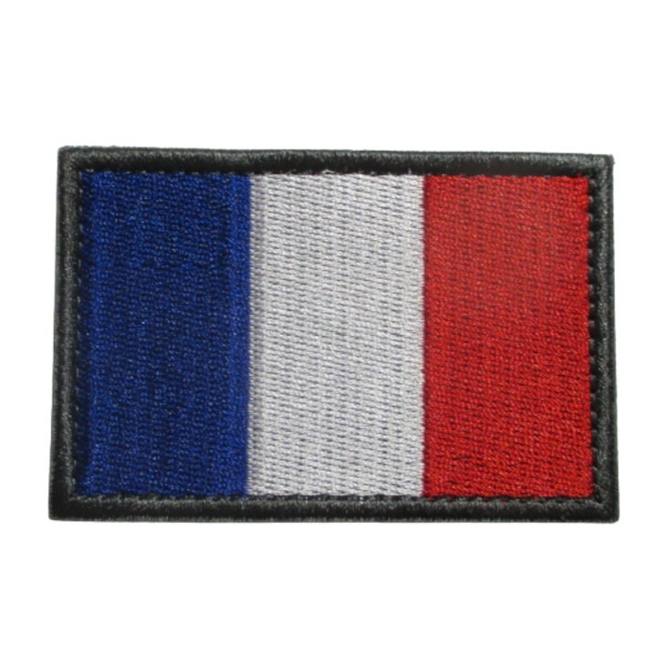 Petic textil detasabil steagul Frantei 7.5x5