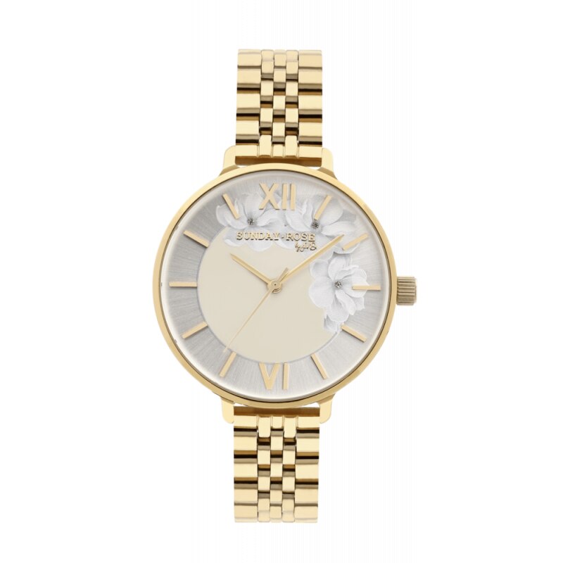 Ceas de dama JDV Sunday Rose Spirit Gold SUN-S13, Auriu