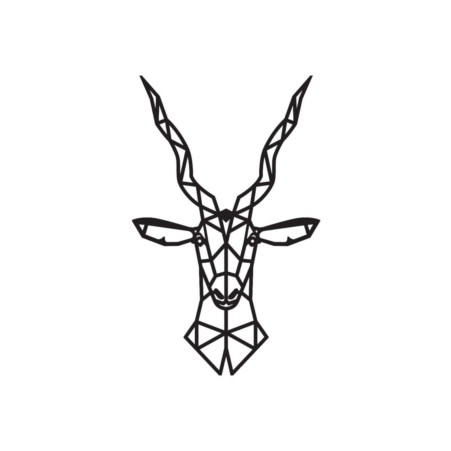 Decor Personalizabil Geometric perete Cap Elan din lemn 24 cm x 38 cm