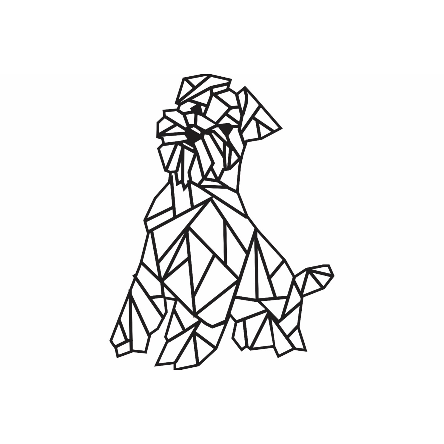 Decor perete Personalizabil Schanauzer din lemn 29 cm x 38 cm