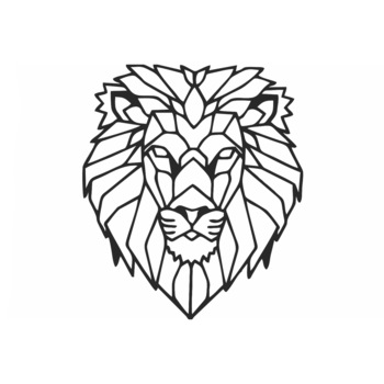 Decor Personalizabil Geometric perete Leu cu coama din lemn 30 cm x 35 cm Decor Personalizabil Geometric perete Leu cu coama din lemn 30 cm x 35 cm