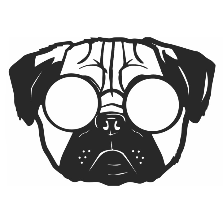 Персонализиращ се дървен декор за стена Bull Dog HHH631 53x38 см