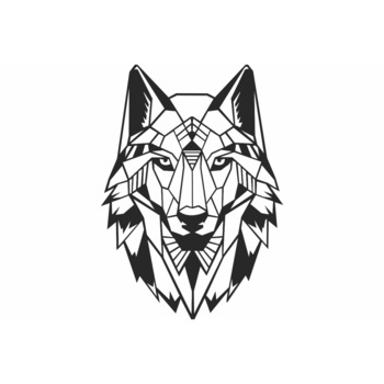 Decor Personalizabil Geometric perete Cap de Lup din lemn 21 cm x 29 cm Decor Personalizabil Geometric perete Cap de Lup din lemn 21 cm x 29 cm