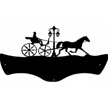 Decor perete Personalizabil Pancarta Adresa Trasura cu Cai din lemn 40 cm x 21 cm Decor perete Personalizabil Pancarta Adresa Trasura cu Cai din lemn 40 cm x 21 cm