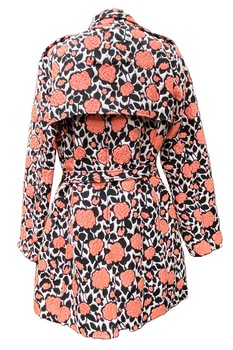 Palton de dama Desigual, cu model floral in relief, multicolor,46 Palton de dama Desigual, cu model floral in relief, multicolor,46