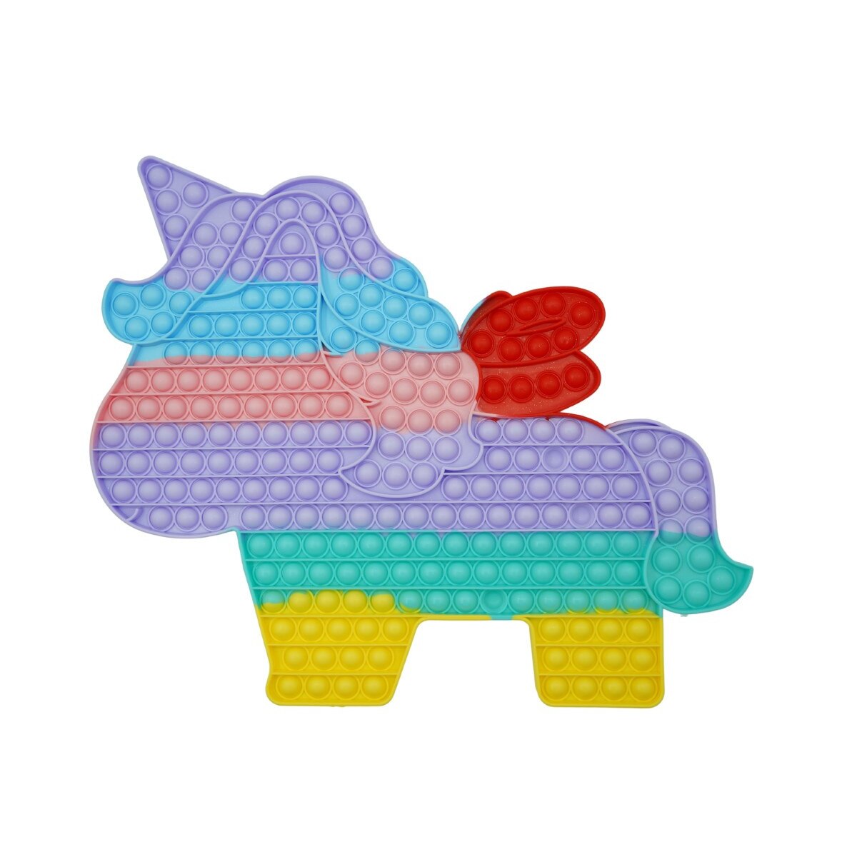 Jucarie antistres din silicon, Pop It Now and Flip It, Unicorn cu aripi, Macarons