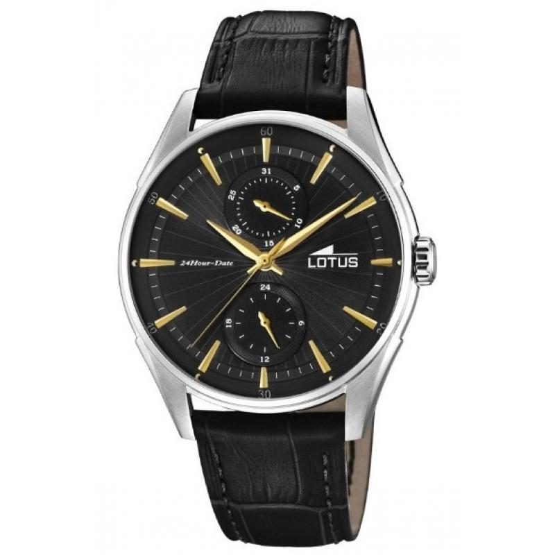 Ceas pentru barbati Lotus RetroL18523, Curea din Piele, Negru