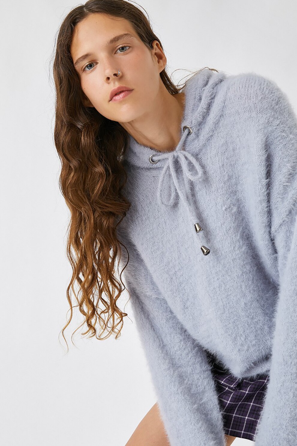 KOTON, Hanorac cu aspect pufos, Gri cenusa