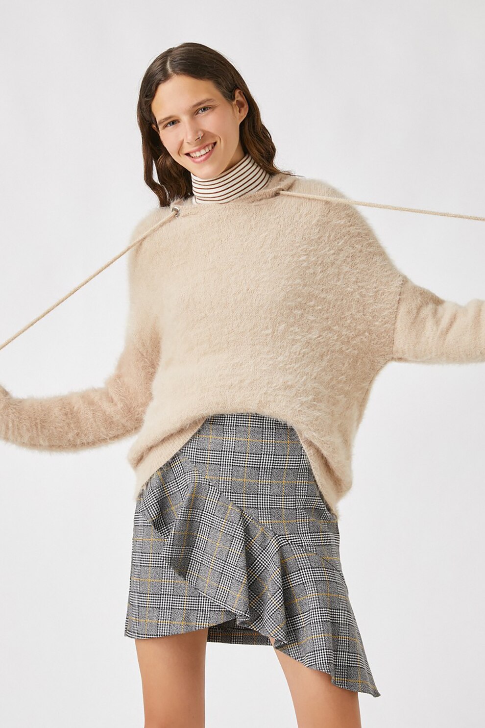 KOTON, Hanorac cu aspect pufos, Maro nisip