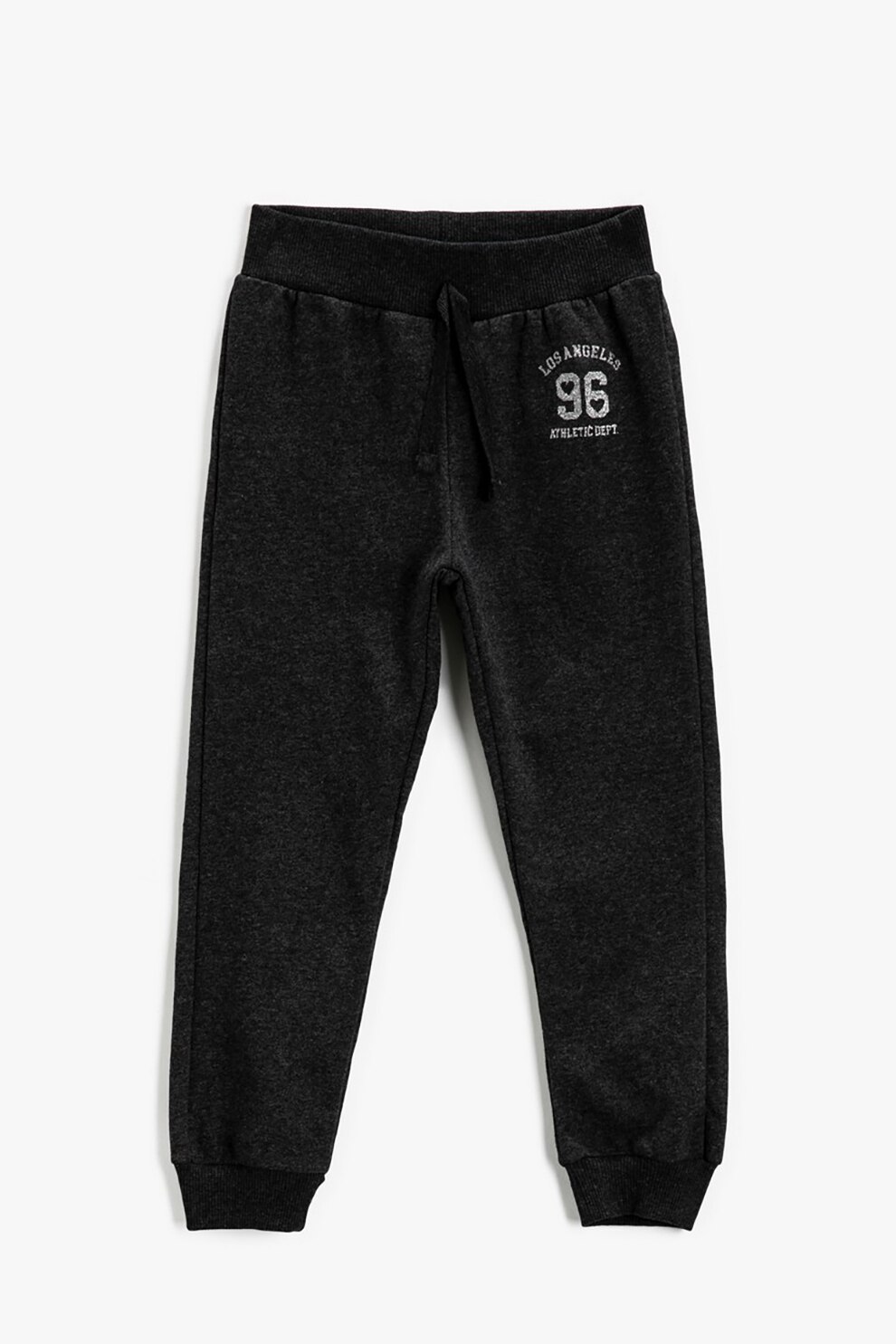 KOTON, Pantaloni sport conici cu talie medie, Gri antracit