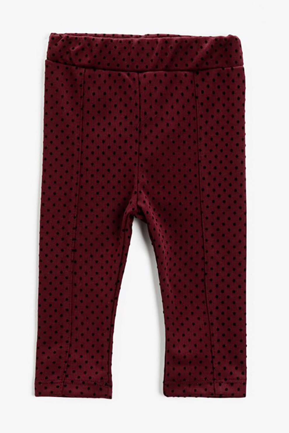 KOTON, Pantaloni cu model si talie elastica, Visiniu