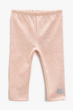 KOTON, Colanti cu talie elastica si detaliu stralucitor, Piersica KOTON, Colanti cu talie elastica si detaliu stralucitor, Piersica