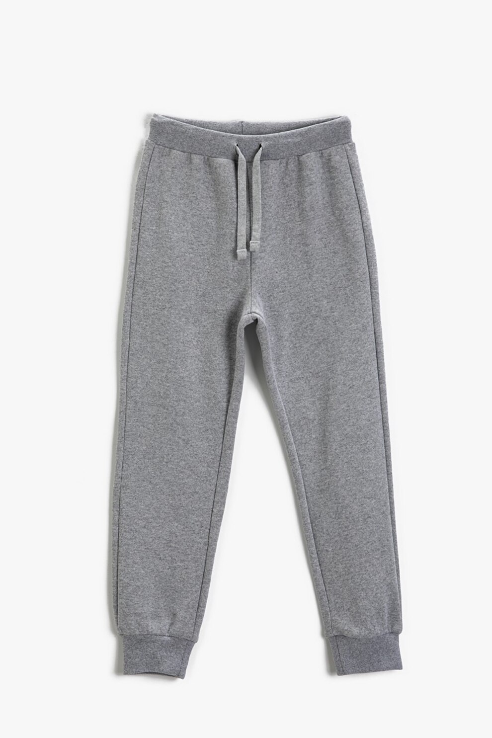 KOTON, Pantaloni sport cu croiala conica si snur de ajustare in talie, Gri deschis