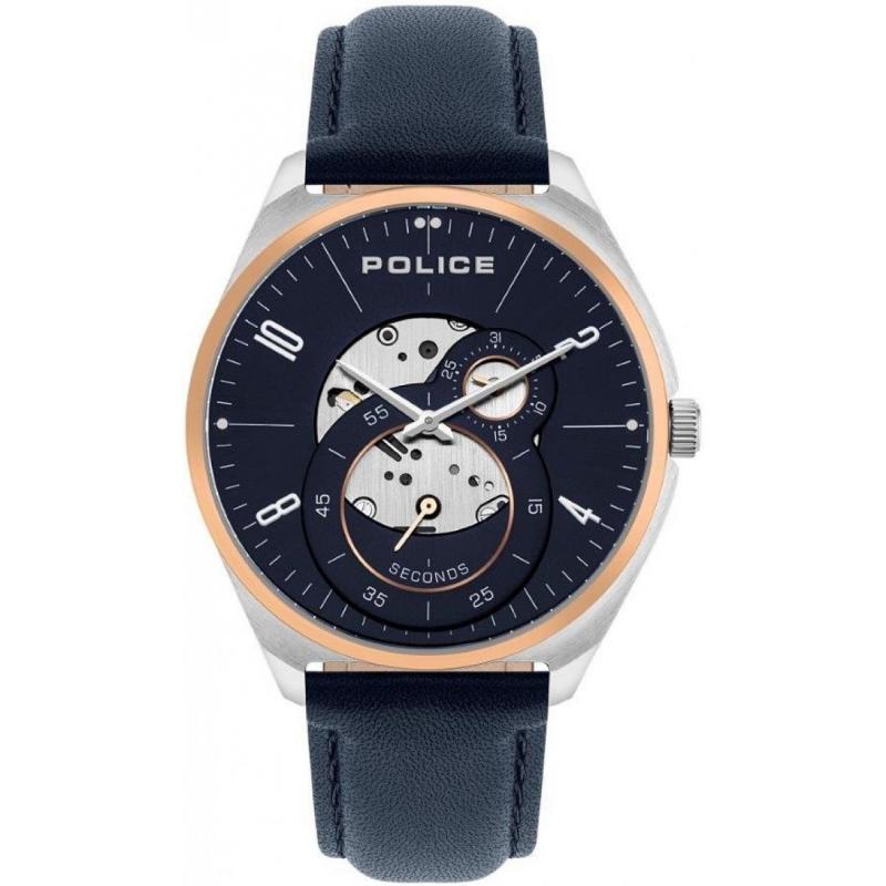 Ceas pentru barbati Police Kaizuka PL16022JST, Curea din Piele, Negru