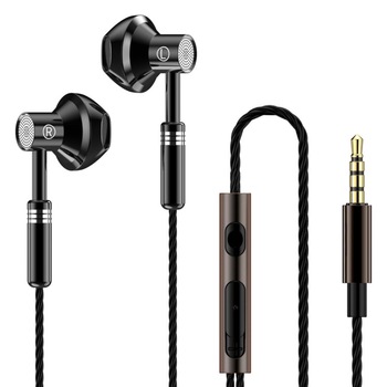 Casti In ear cu Microfon YWD-FMM, Jack 3.5 mm, Negru Casti In ear cu Microfon YWD-FMM, Jack 3.5 mm, Negru