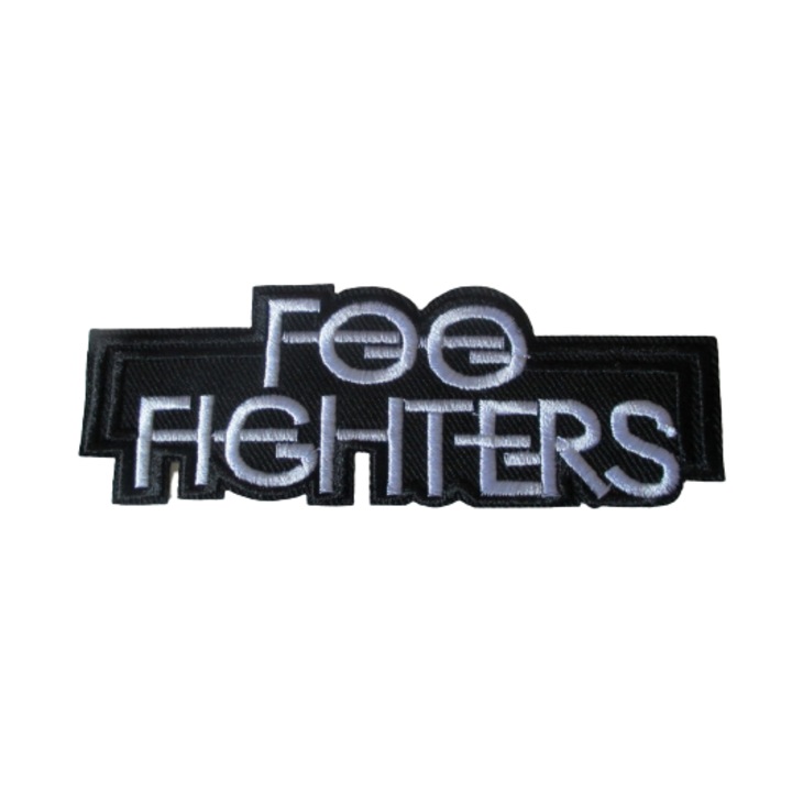 Petic model Foo fighters alb-negru 14x4 cm