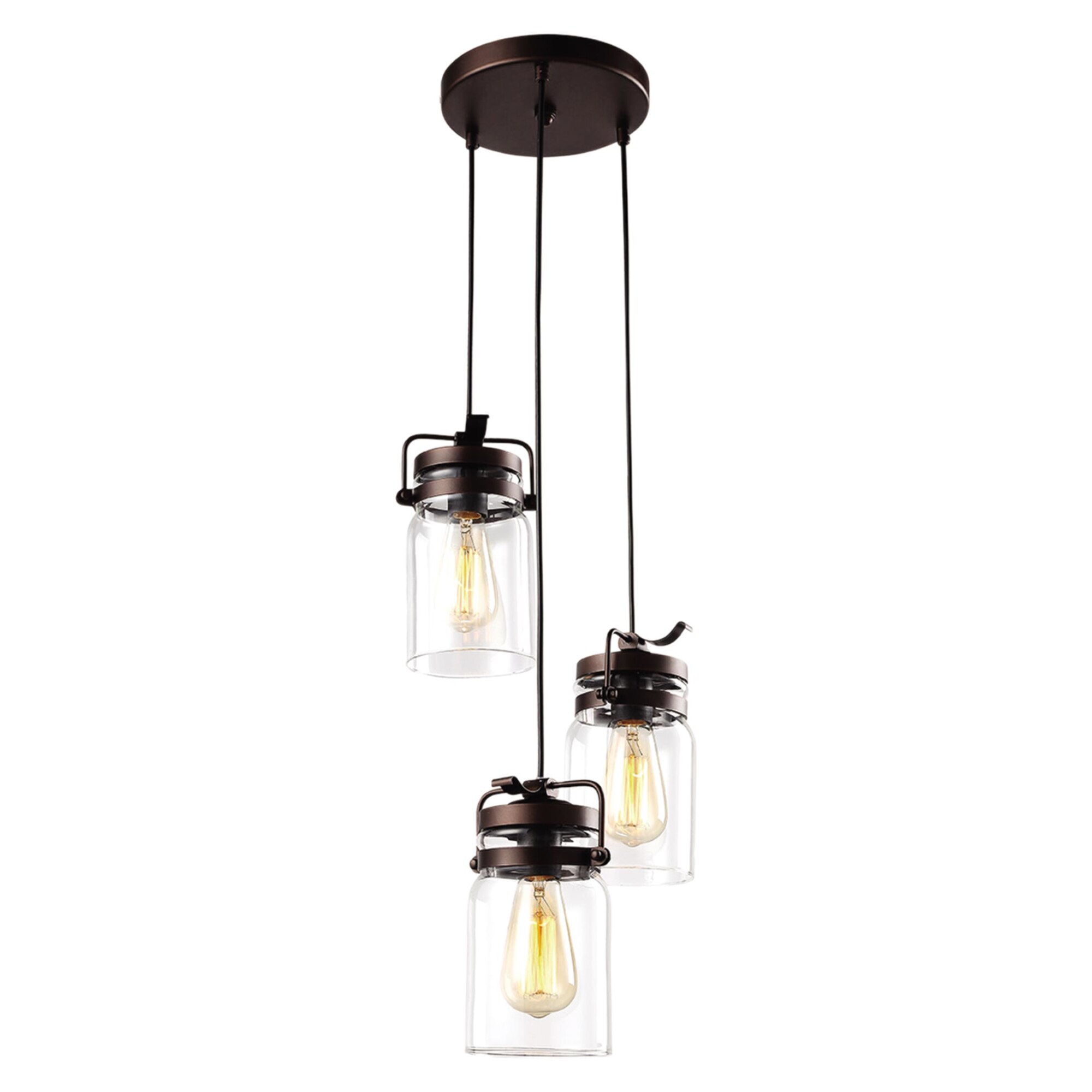 Lustra K-8004A-3 RAVEN,Maro, cu 3 surse de iluminare, E27, 40 W