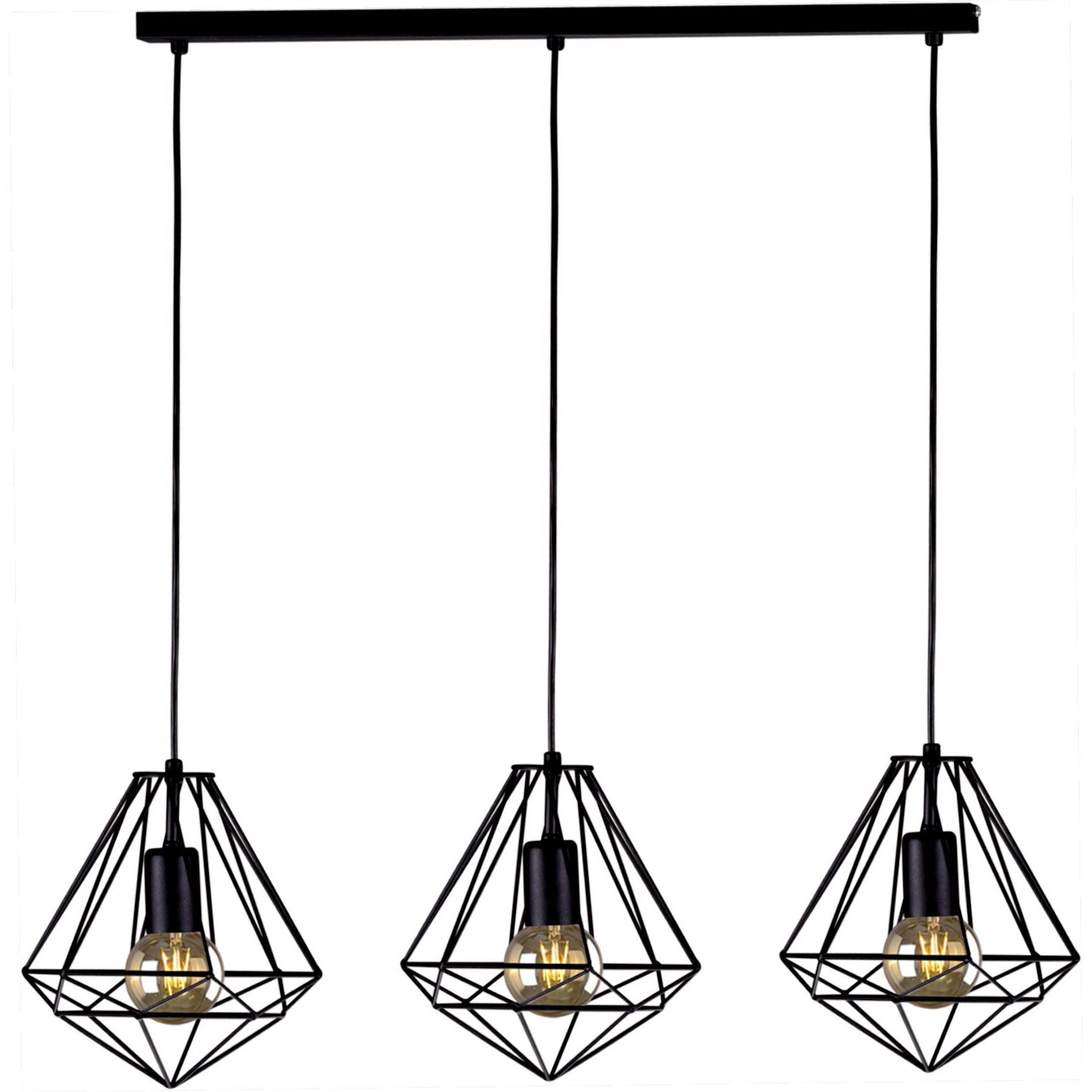 Lustra K-4004 MARKO,Negru, cu 3 surse de iluminare, E27, 60 W