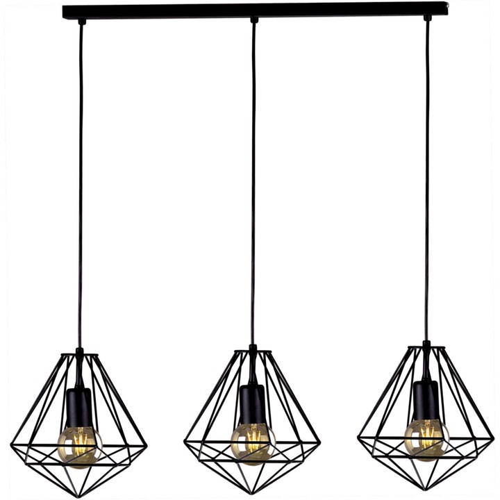 Полилей K-4004 MARKO, Черен, с 3 източника на светлина, E27, 60 W