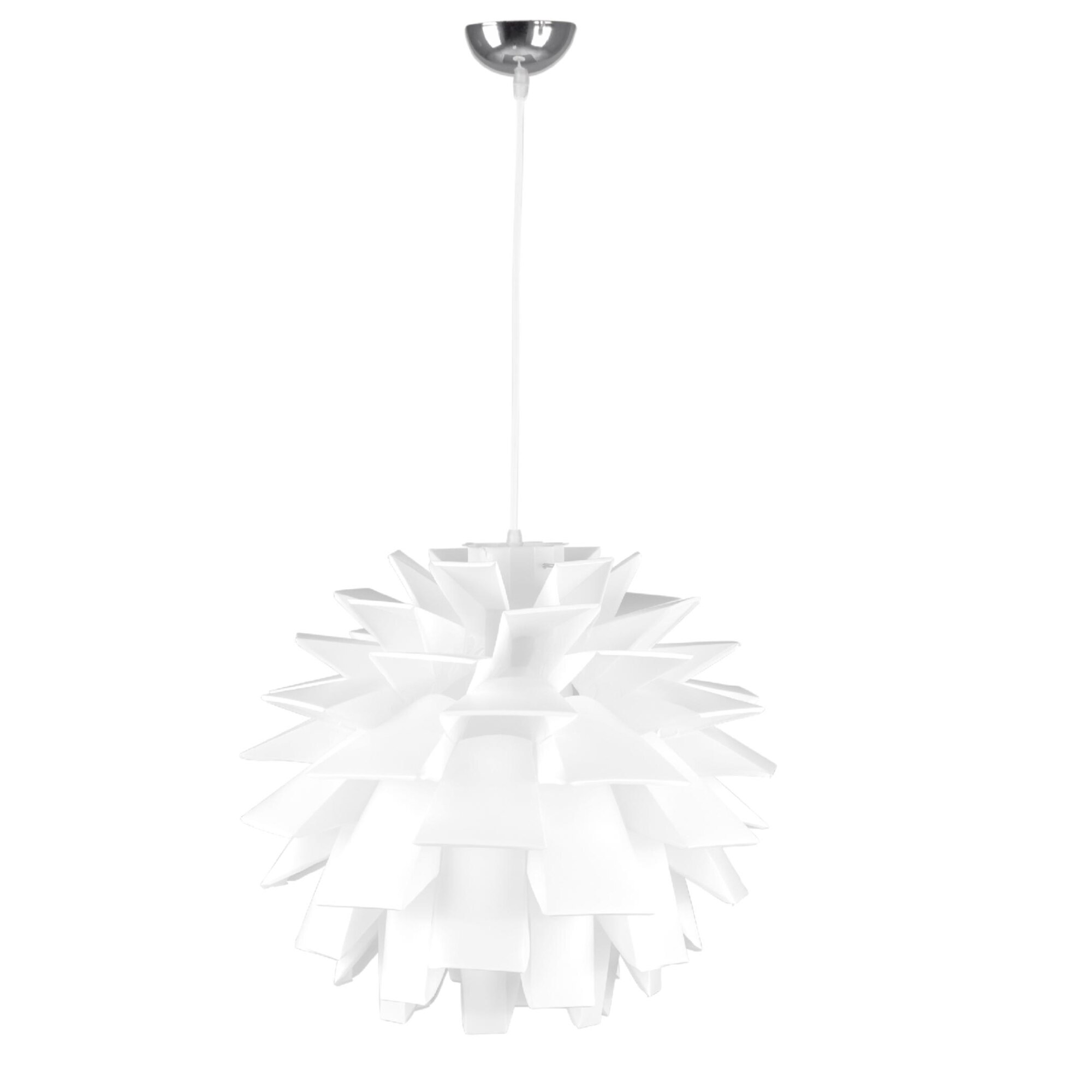 Lustra K-OP-9021 LATHI,Alb, cu 1 sursa de iluminare, E27, 60 W