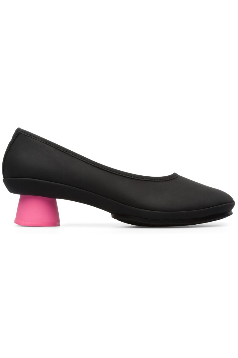 Pantofi dama Alright, Camper, Piele naturala, Negru/Roz, Negru/Roz