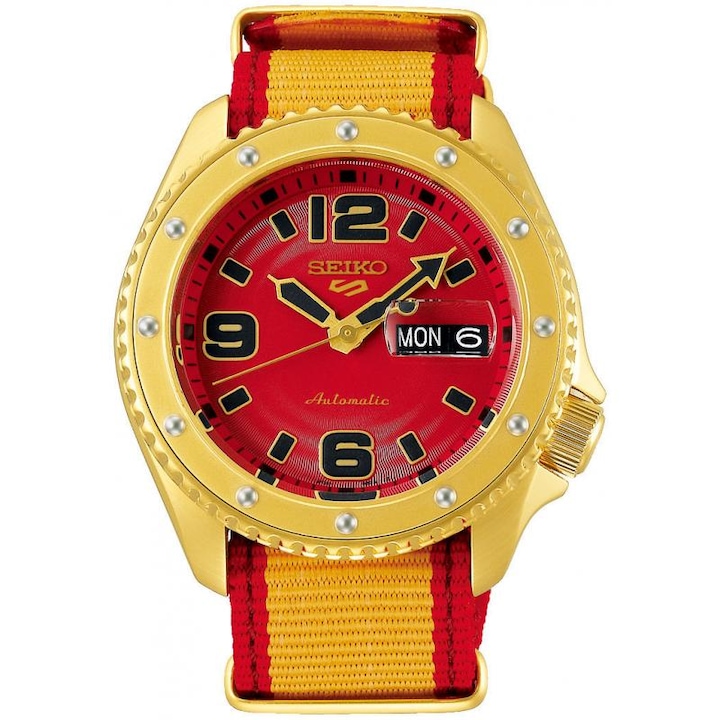 Мъжки часовник Seiko 5 Sports Automatic Street Fighter Limited Edition, жълт