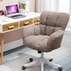Scaun de birou gri maro, confortabil, tapitat, rotativ, inaltime reglabila, design elegant si modern, 64x67x89, 5-99, 5 cm