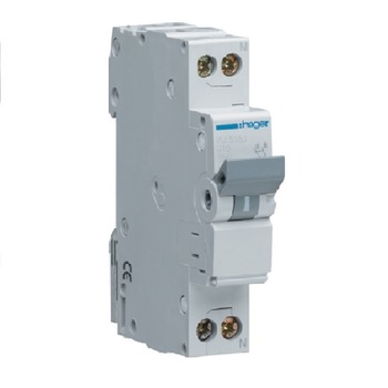 Disjunctor 1P+N, 16A, 4,5kA, C, 1M, Hager Disjunctor 1P+N, 16A, 4,5kA, C, 1M, Hager