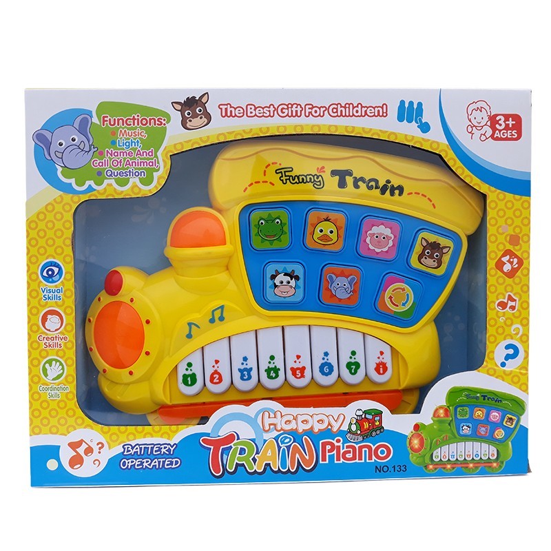 Jucarie Pian in forma de trenulet, 30x23cm