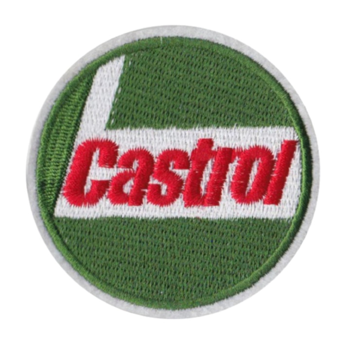Petic textil, model Castrol, multicolor, 7,5 cm