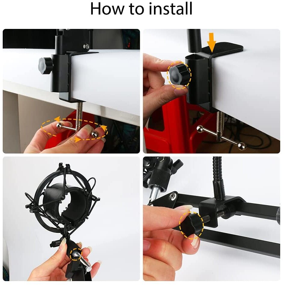 Zootop Mic Stand Vise Arm Set, Pop Filter Stand, Професионална