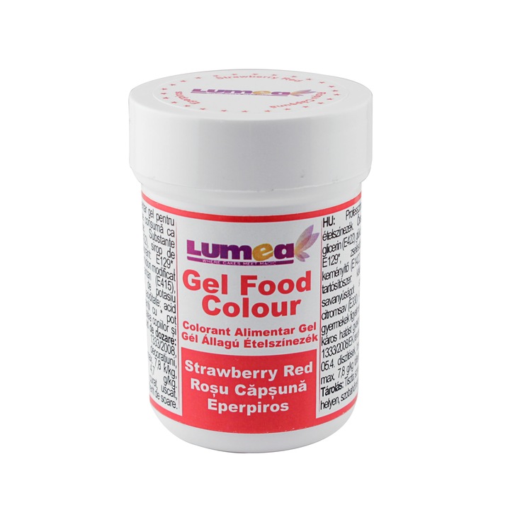 Colorant alimentar gel Rosu capsun, 30g - Lumea