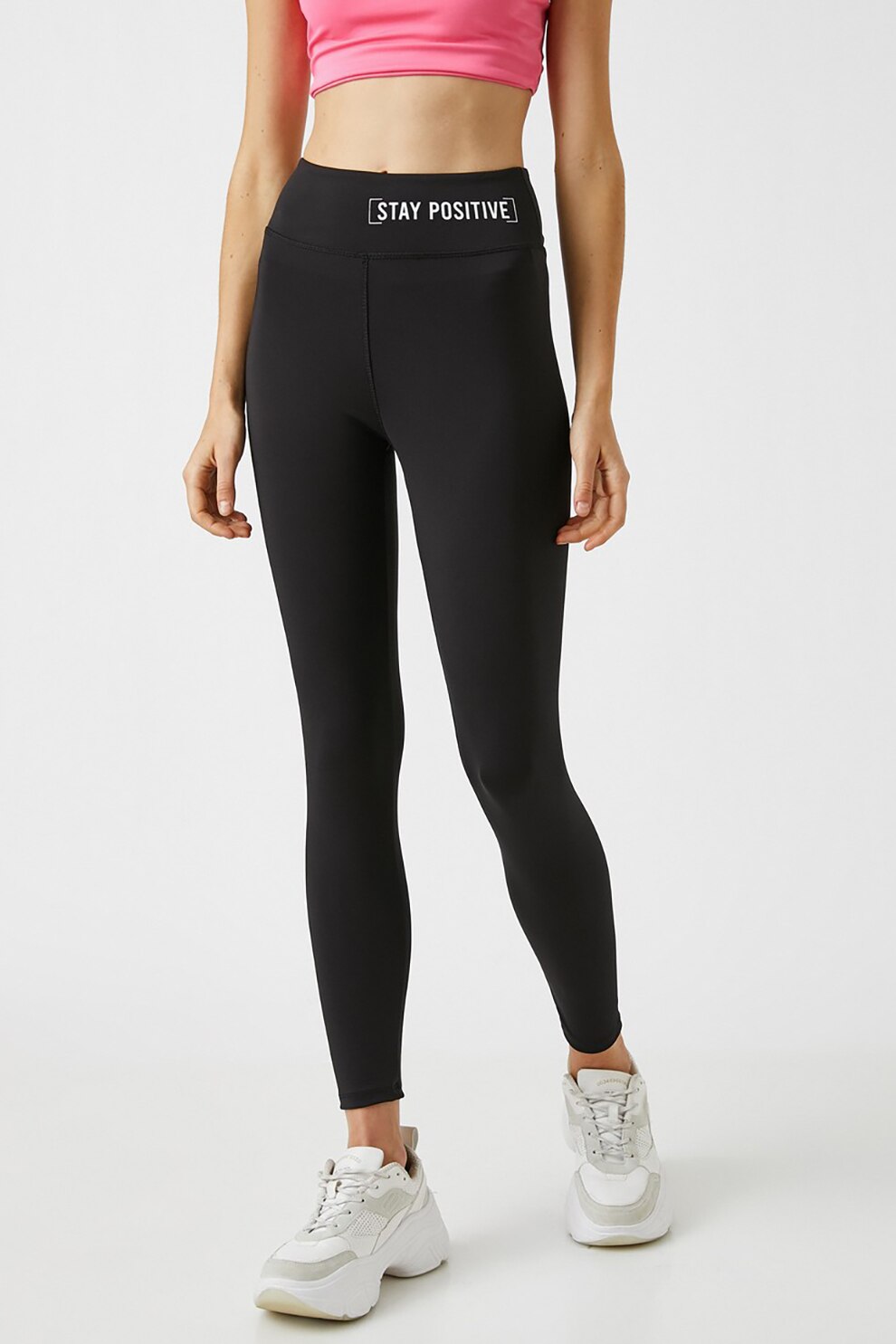 KOTON, Colanti cu talie inalta, Negru