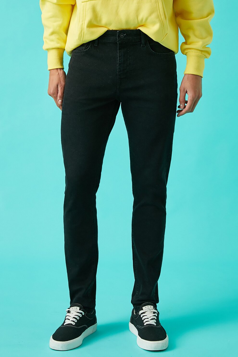 KOTON, Blugi skinny cu talie joasa, Negru