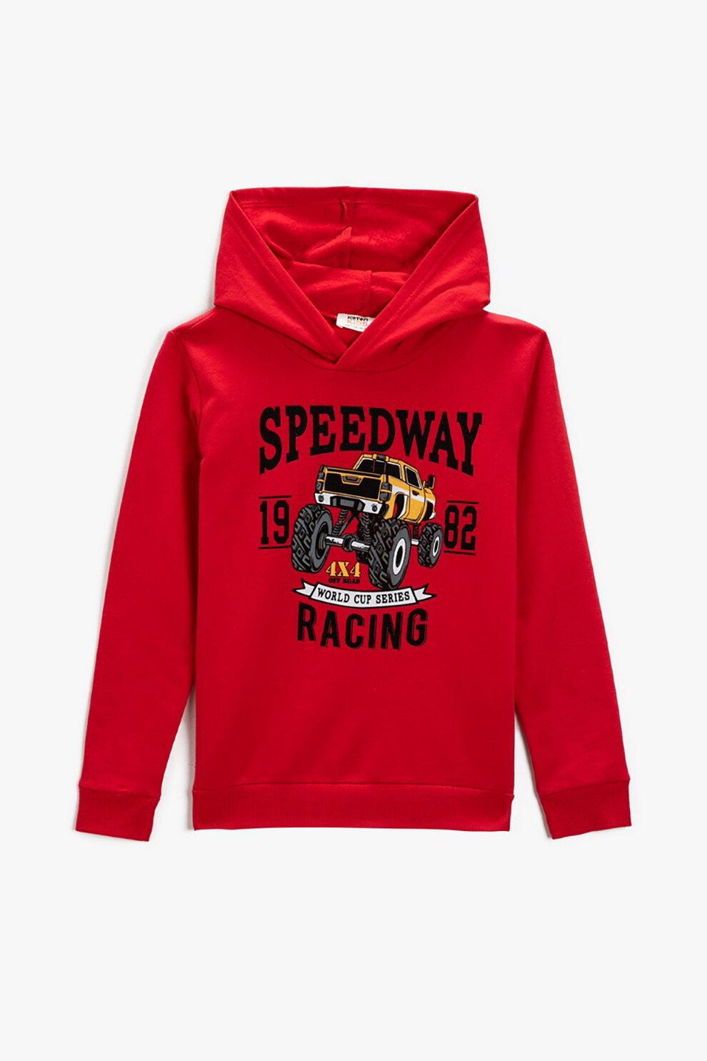 KOTON, Hanorac din bumbac cu imprimeu grafic, 134-140 CM, Rosu