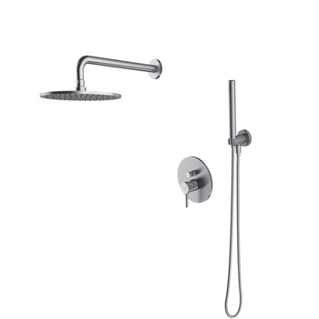 Sistem de dus incastrat OMNIRES Y, Nichel, finisaj periat PVD, duze silicon Easy Clean Sistem de dus incastrat OMNIRES Y, Nichel, finisaj periat PVD, duze silicon Easy Clean
