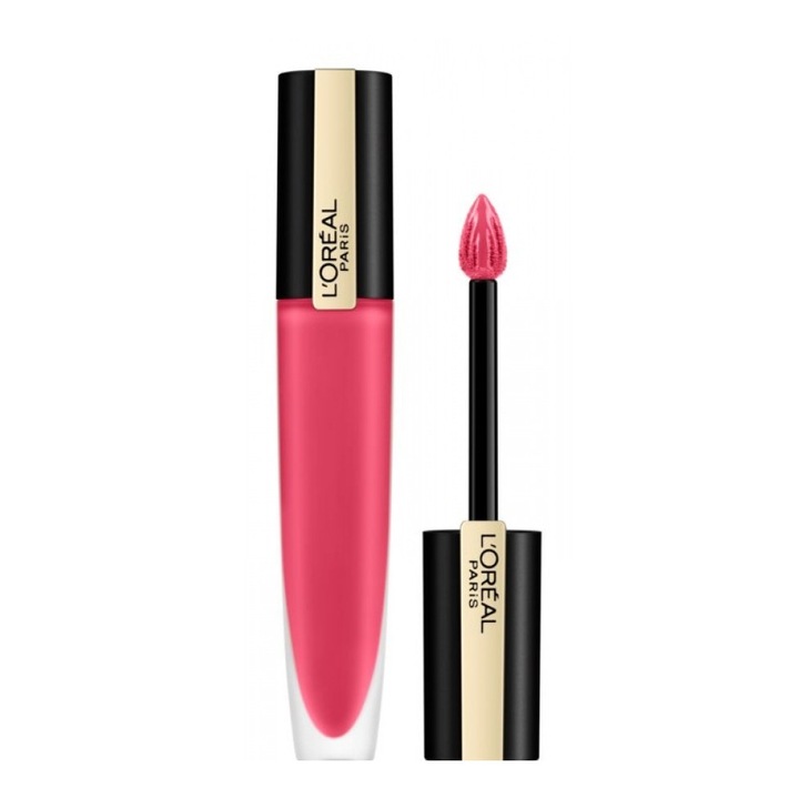 Rúzs matt folyadék, Loreal, Aláírás, 128 I Decide, rózsaszín, 7 ml