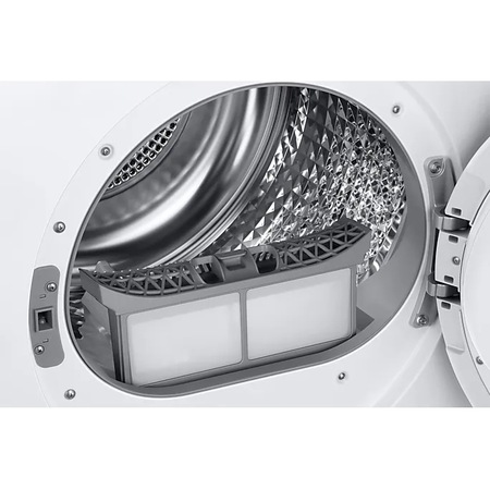 Uscator de rufe Samsung DV90TA020DE/LE, Pompa de caldura, 9 kg, Clasa A++, Afisaj LED, Quick Dry, Wrinkle Prevent, Alb